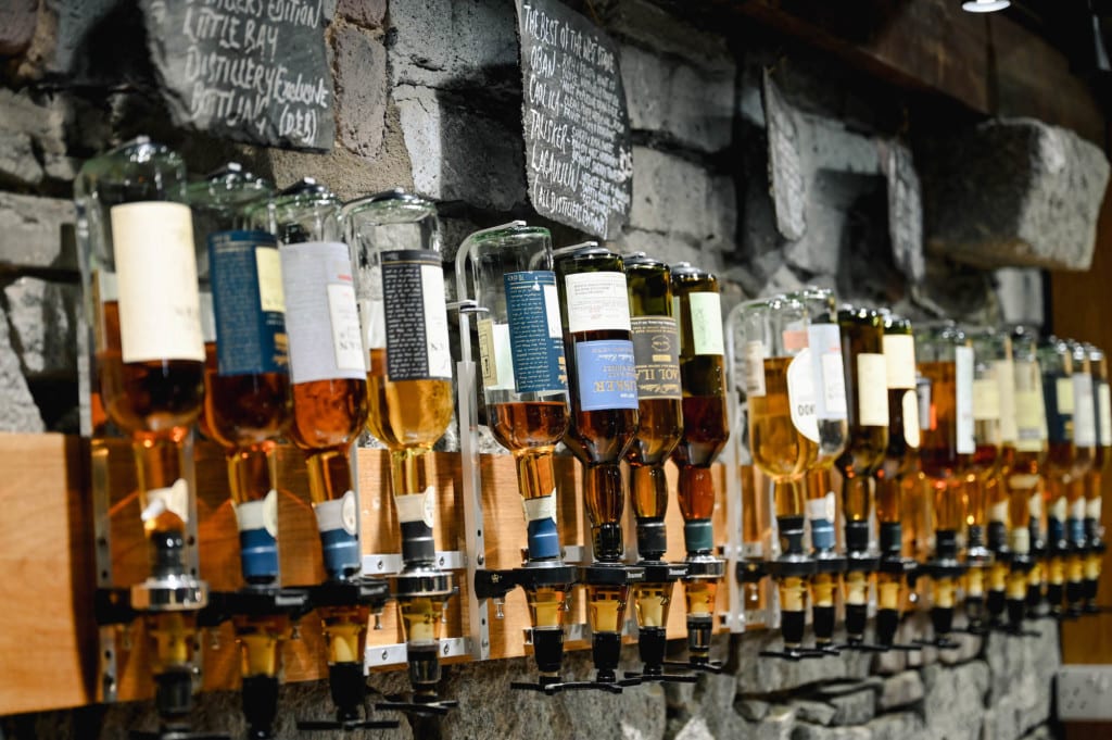 Whiskyverkostungen im Obergeschoss